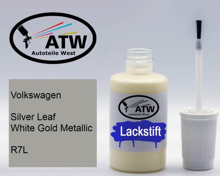 Volkswagen, Silver Leaf White Gold Metallic, R7L: 20ml Lackstift, von ATW Autoteile West.